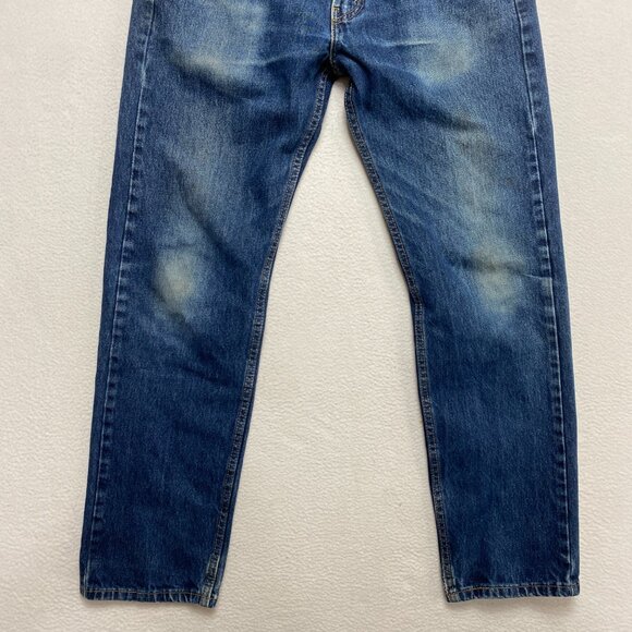 Levis 505 Jeans Mens 33 Blue Denim Straight Leg Medium Washed - Picture 2 of 13